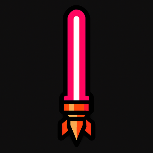 laser bullet down.
In-Game asset.  2d.  High contrast.  No shadows