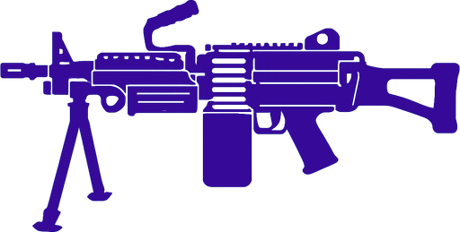 m249.
In-Game asset.  2d.  High contrast.  No shadows