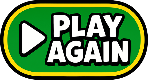 Play again button.
In-Game asset.  2d.  High contrast.  No shadows