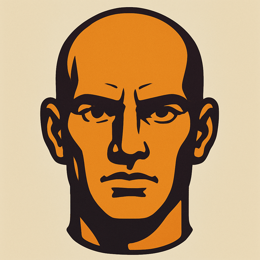 human head.
In-Game asset.  2d.  High contrast.  No shadows