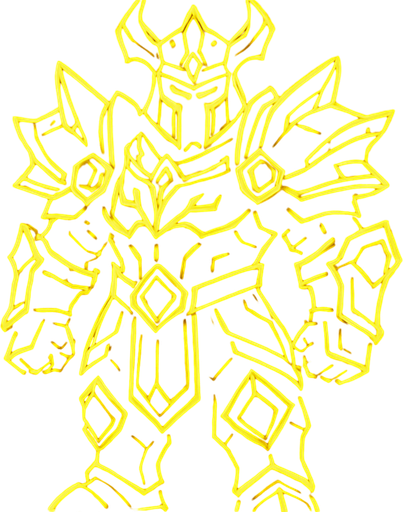 Armor grand master gold neon.
In-Game asset.  2d.  High contrast.  No shadows