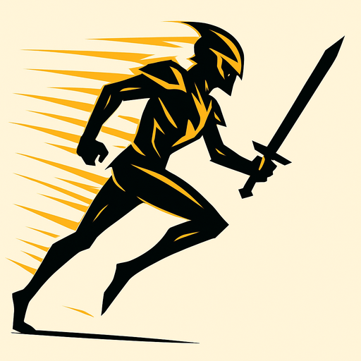 fast and slim warrior to represent speed.
In-Game asset.  2d.  High contrast.  No shadows