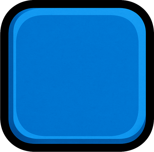 Blue block with curved edges.
In-Game asset.  2d.  High contrast.  No shadows