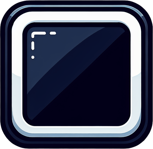 navy blue square. very thin white border..
Single Game Texture. In-Game asset. 2d. Blank background. High contrast. No shadows.
