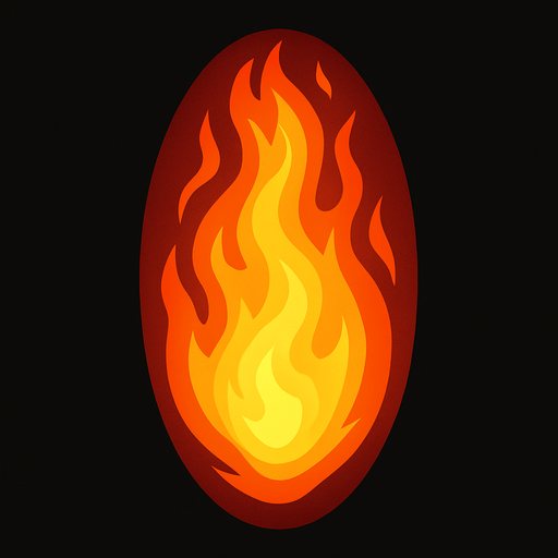 elips vertical fire light.
In-Game asset.  2d.  High contrast.  No shadows