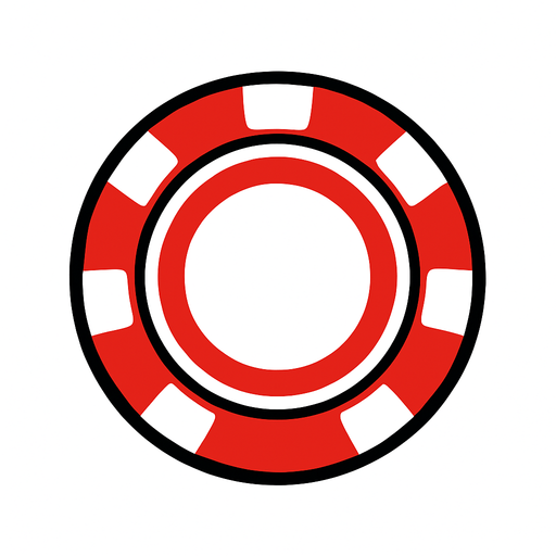 poker chip.
In-Game asset.  2d.  High contrast.  No shadows