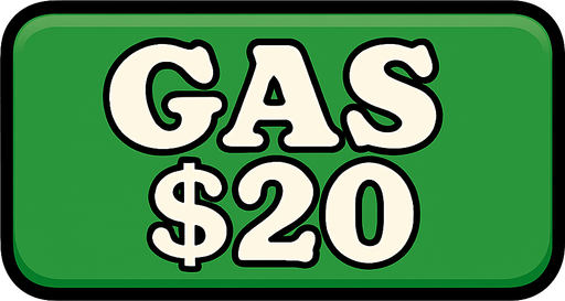 Make button green and change test to say 'Gas $20'
