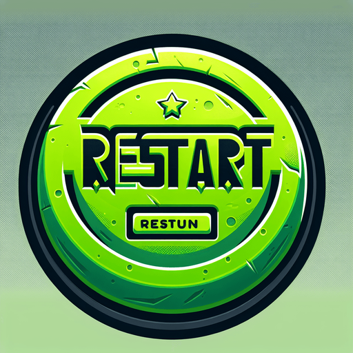 Green button with a text saying "RESTART". cartoon font.
Single Game Texture. In-Game asset. 2d. Blank background. High contrast. No shadows.