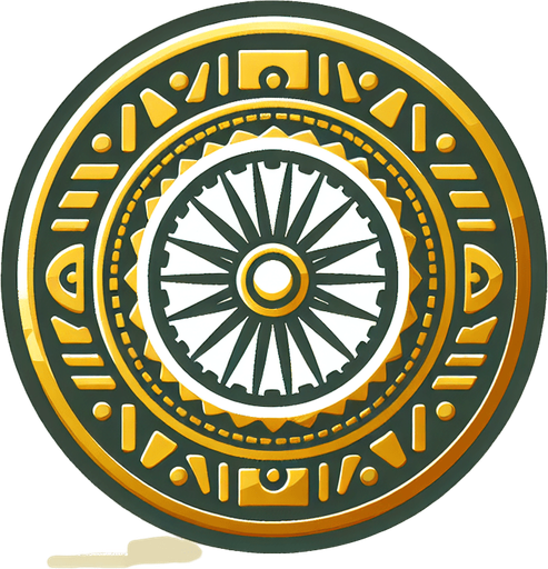 Coin indian.
Single Game Texture. In-Game asset. 2d. Blank background. High contrast. No shadows.