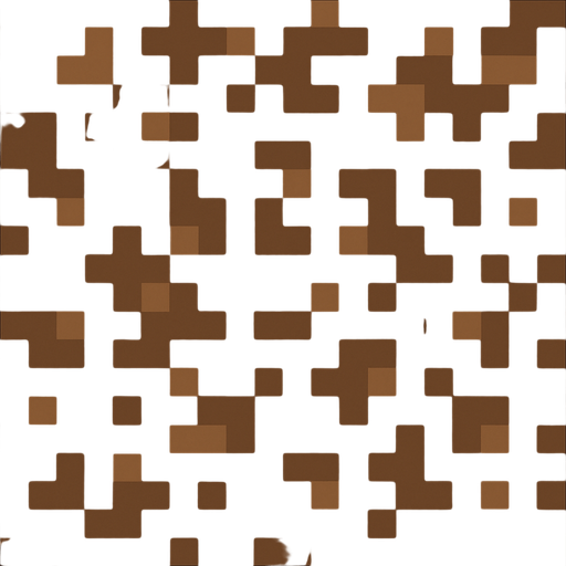 Make a 2D top-down pixelated flat image of Dirt.
In-Game asset.  2d.  High contrast.  No shadows