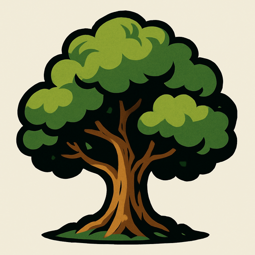 Ağaç.
In-Game asset.  2d.  High contrast.  No shadows