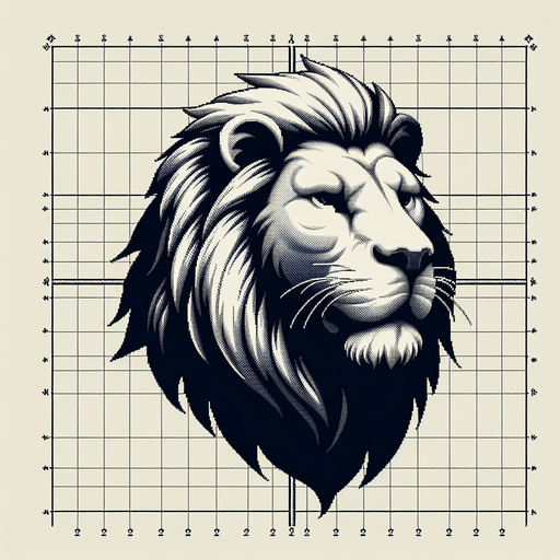 Lion.
Single Game Texture.  In-Game asset.  2d.  Blank background.  No shadows