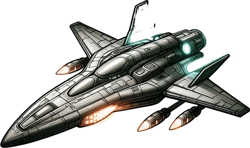 Appearance:

The spaceship should have a sleek, futuristic design, with details such as glowing engines, aerodynamic shapes, and customizable color schemes.
Design should include visual indicators for health or power-ups, such as glowing shields or an energy bar.
In the shooting game background, the spaceship should be attacking aliens descending from above. The design should show the spaceship firing bullets or launching bombs upward toward the approaching aliens, creating an intense and action-packed scene. The spaceship's attacks should look powerful and precise, emphasizing its role as the player's main weapon against the alien invasion.

The front of the spaceship should be facing upward..
Single Game Texture. In-Game asset. 2d. Blank background. High contrast. No shadows.