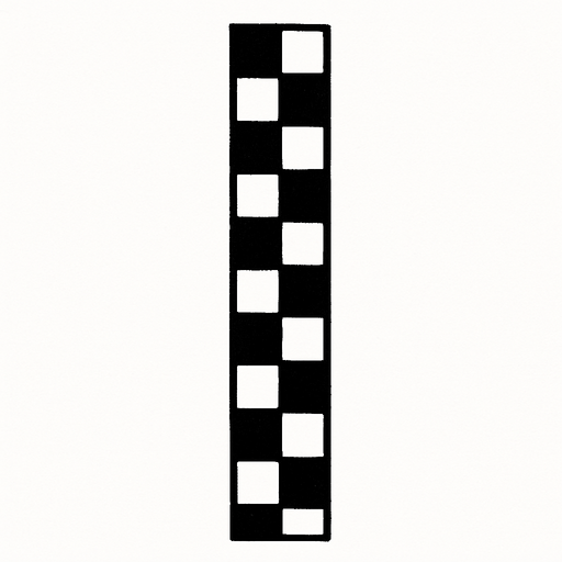 a line consisting of small squares in black and white is vertical from what happened at the races.
In-Game asset.  2d.  High contrast.  No shadows