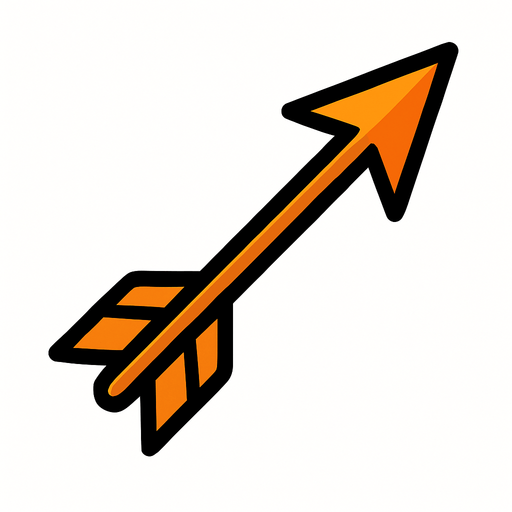 flèche.
In-Game asset.  2d.  High contrast.  No shadows