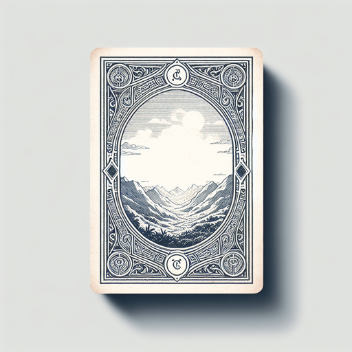 cardback mg.
Single Game Texture.  In-Game asset.  2d.  Blank background.  High contrast.  No shadows