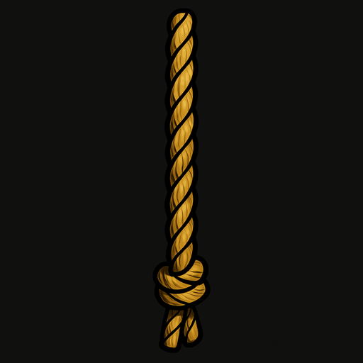 upright long rope.
In-Game asset.  2d.  High contrast.  No shadows