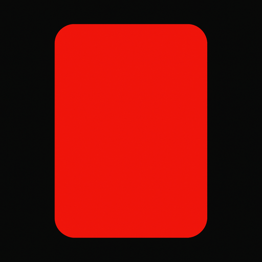 red card.
In-Game asset.  2d.  High contrast.  No shadows