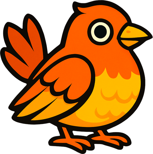 Bird.
In-Game asset.  2d.  High contrast.  No shadows