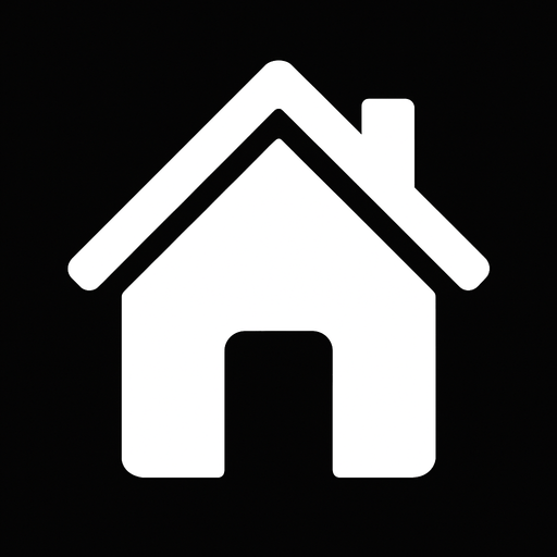 beyaz ev simgesi.
In-Game asset.  2d.  High contrast.  No shadows