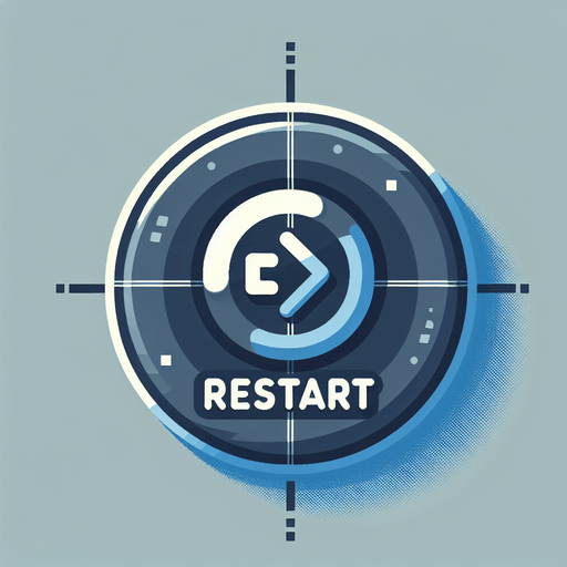 A restart button Single Game Texture. In-Game asset. 2d. Blank background. High contrast. No shadows.