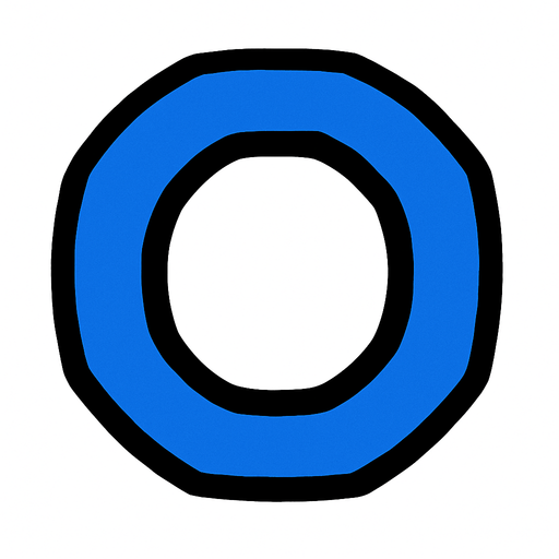 Blue O.
In-Game asset.  2d.  High contrast.  No shadows