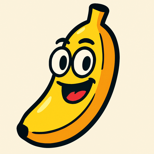 platano animado.
In-Game asset.  2d.  High contrast.  No shadows