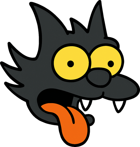 Scratchy's head.
In-Game asset.  2d.  High contrast.  No shadows. Simpsons