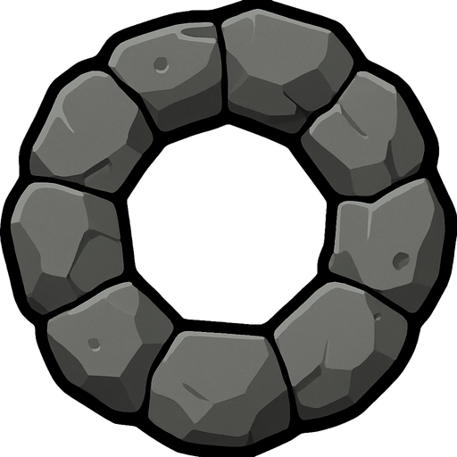 Make a circle of rocks whit a hole in the middle.