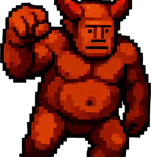 Right hand raised in a fist to attack.