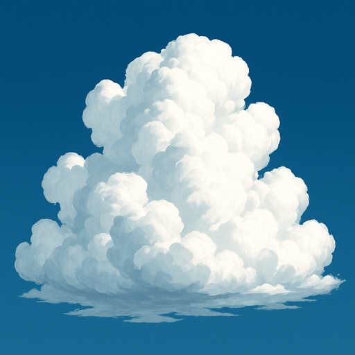 draw realistic cloud.
In-Game asset.  2d.  High contrast.  No shadows