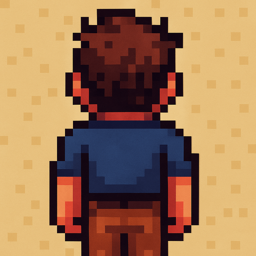 make different variations of this pixel art change hairstyle, clothing