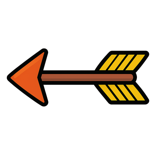 Arrow.
In-Game asset.  2d.  High contrast.  No shadows