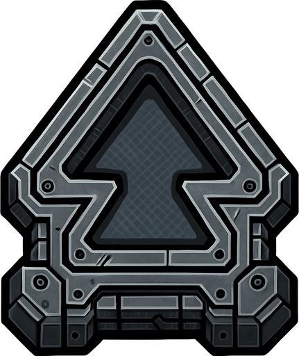 i want a try or peddle block image texute is robotic.
In-Game asset.  2d.  High contrast.  No shadows