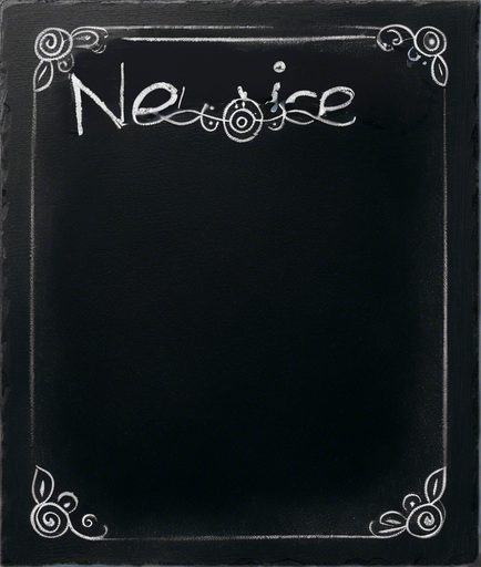 Text "NOVICE BLEND" in chalk, handwritten