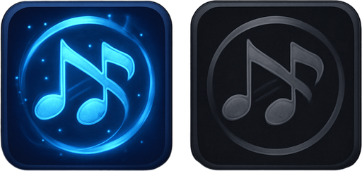 Design an icon for an Auto Start Wave toggle in a fantasy tower defense game set in a haunted concert hall. The icon should represent automatic wave progression using a musical or magical theme.

Main element: a stylized fast-forward symbol (⏩) or two angled arrows, designed from musical elements like overlapping notes, metronome arms, or flowing sheet music.

Optional overlay: a glowing circle, enchanted loop, or small play symbol to suggest automation.
Use glowing magical accents (blue, gold, or purple) and keep the shape elegant, readable, and consistent with the orchestral UI.

Icon must be square (256×256 px), readable at small sizes, and include no text.
Provide two visual states:

Enabled: glowing softly with animated sparkles or highlights.

Disabled: desaturated or dimmed, with no glow.

Style: clean fantasy UI, matching a mystical and musical battlefield interface..
In-Game asset.  2d.  High contrast.  No shadows