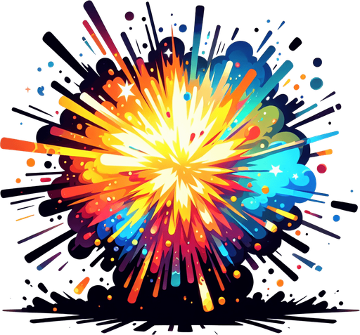 explosion.
Single Game Texture.  In-Game asset.  2d.  Blank background.  High contrast.  No shadows