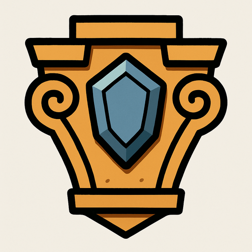 keystone.
In-Game asset.  2d.  High contrast.  No shadows