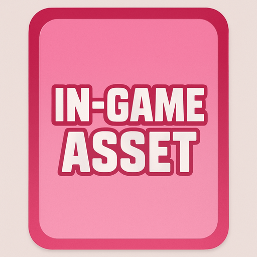 Let it be a pink card, the corners are dark pink, getting lighter towards the middle.
In-Game asset.  2d.  High contrast.  No shadows