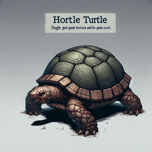 Enemy turtle for survival game
Single Game Texture. In-Game asset. 2d. Blank background. High contrast. No shadows.