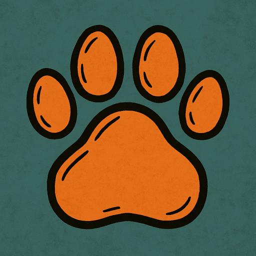 Huella de perro.
In-Game asset.  2d.  High contrast.  No shadows