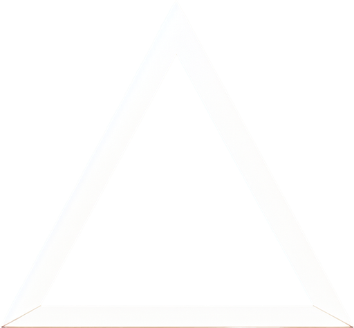 Plain Uniform White 2D triangle made of light