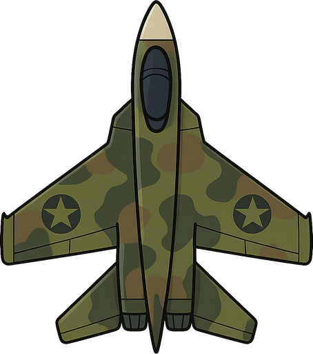 askeri kuşbakışı uçak. No background. Transparent background. Blank background. No shadows. 2d. In-Game asset. flat