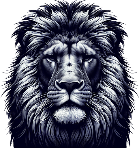 lion.
Single Game Texture.  In-Game asset.  2d.  Blank background.  High contrast.  No shadows