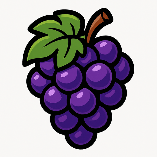 Grapes.
In-Game asset.  2d.  High contrast.  No shadows