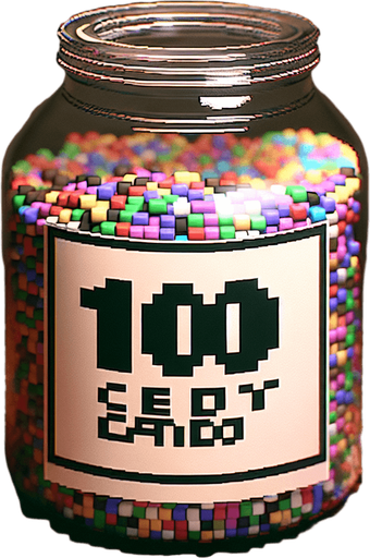 pixel under tale text= ı need 100Candy