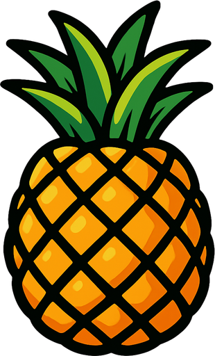 Pineapple.
In-Game asset.  2d.  High contrast.  No shadows