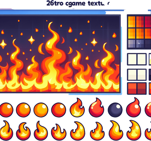 cartoon retro fire.
Single Game Texture. In-Game asset. 2d. Blank background. High contrast. No shadows.