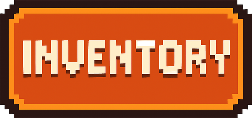 boton de un inventario pixelart.
In-Game asset.  2d.  High contrast.  No shadows