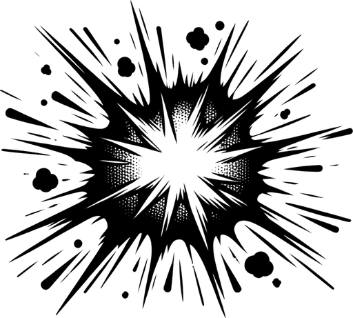 pow effect.
Single Game Texture. In-Game asset. 2d. Blank background. High contrast. No shadows.